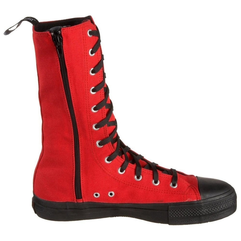 Demonia Unisex Red Black Converse